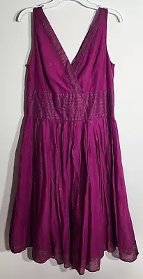 Isaac Mizrahi For Target Magenta Indian Print Sleeveless Dress Size 6 EUC • $19.99