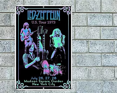 Led Zeppelin Sign Aluminum Metal 8 X12  Garage Man Cave Classic Rock Concert • $12.95