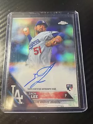 2016 Topps Chrome Zach Lee RC Auto Refractor RA-ZL Autograph Rookie SP 187/499 • $5.56