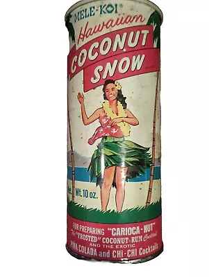 Vintage 1960’s Tiki Bar No UPC Code! MELD-KOI Hawaiian Coconut Snow Retro Kitsch • $150