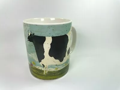 WARREN KIMBLE Mug Gibson Animal Collection Black & White Cow Rare Tea Cup C31 • $20.99