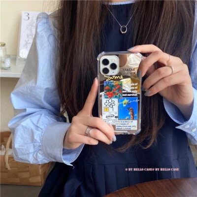 $11.99 • Buy Mirror Orange Flower Cute Case Cover For IPhone 11 12 Pro Max Xs XR 7 8 Plus SE