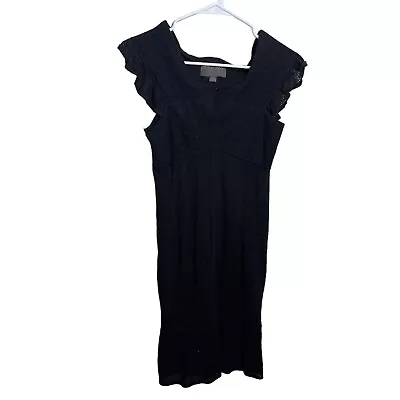 Zac Posen For Target Women's Small Black Metallic Dress Ruffle Sleeve Knit • $6.75