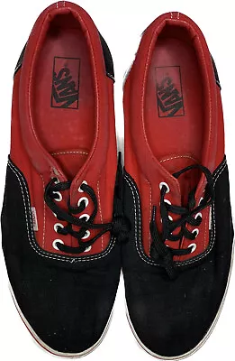 Vans Authentic US12 UK11 Skate Sneakers Trainers Shoes Red Black • $38