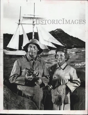 $10 • Buy 1966 Press Photo Captain/Mrs Irving Johnson VOYAGE OF THE BRIGANTINE YANKEE