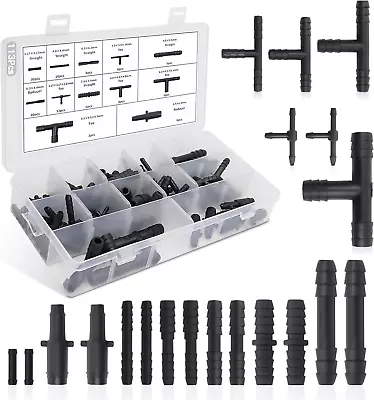 Vacuum Connector Assortment Vacuum Line Fittings Kit 113Pcs 12 Sizes Tube For • $20.71