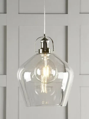 £77 • Buy Laura Ashley Rye Glass Pendant Ceiling Light, Clear