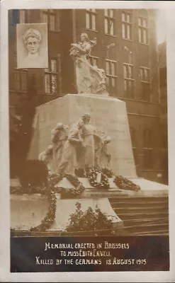 MILITARY: Edith Cavell - Memorial In Brussels RP • £6.50