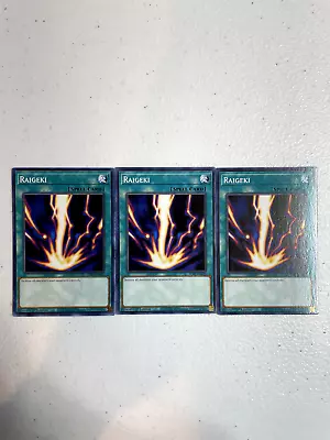 Yugioh Raigeki 3x Common Sdbt-en025 Playset SDBT • $9.99