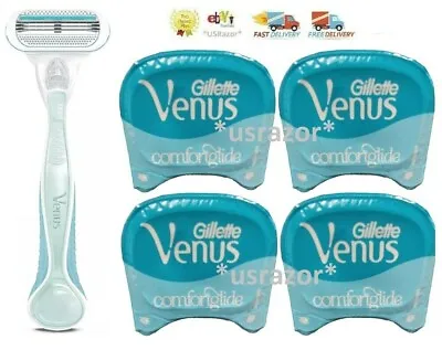 4 Gillette Venus Comfort Glide Cartridges Blades Fit Olay Swirl Breeze Spa Razor • $13.99