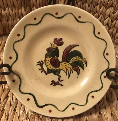 California Provincial By Metlox Poppytrail Bread Butter Plate Red/Green Rooster • $5.02