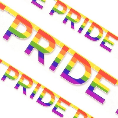 £1.99 • Buy RAINBOW PRIDE BANNER Gay Parade Festival Garden Party Decoration Bunting LGBTQ