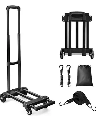 KEDSUM Folding Hand Truck 290 Lbs Heavy Duty Dolly Cart For Black 4-wheels • $29.99