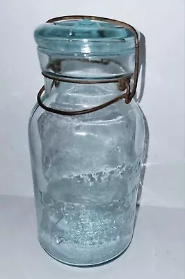 Cornflower Blue Trademark Lightning Registered US Patent Office Mason Fruit Jar • $59.99