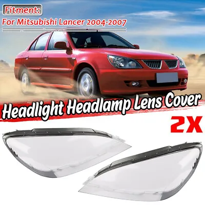 For Mitsubishi Lancer 2004-2007 Clear Headlight Headlamp Lens Cover Right+Left • $54.05