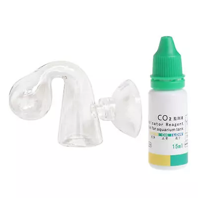 Aquatic CO2 Glass Drop Checker With Solutions Plant Fish Tank Test Kit • $12.69