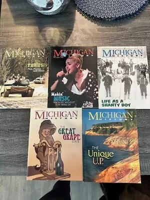 Michigan History Magazine Bundle - (6) 2001 Issues Including Madonna Cover • $15