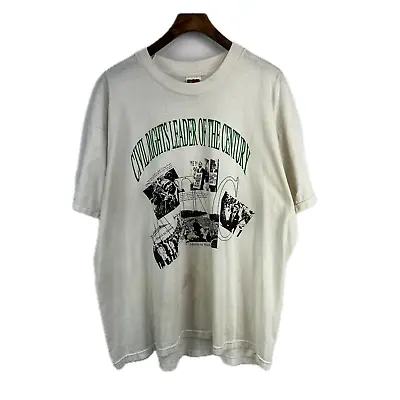 Vintage Martin Luther King March Oh Washington Civil Rights T-shirt White Sz XL • $24.49