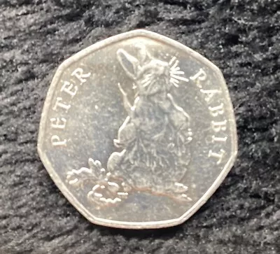 2018 Peter Rabbit 50p Coin Fifty Pence Beatrix Potter Circulated Eating Carrots • £6