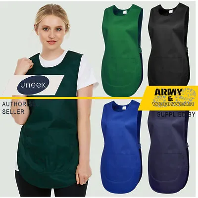 Uneek Premium Tabard Apron With Pocket Cleaning Catering Kitchen Health Care • £7.99