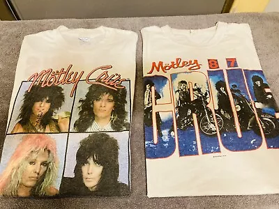 2 Vintage Original Motley Crue Tour Tshirts 1987 Girls Girls Girls • $299.19