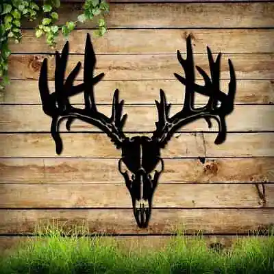 Metal Deer Art Wall Decor Deer Skull Metal Art Metal Deer Signs Head Signs • $13.02