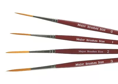 Single Fine Synthetic Artist Rigger Paint Brushes 0 1 2 3 Oil Acrylic Water Art • £1