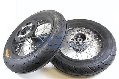 12  Motard Wheel Set W/ Rotor Sprocket FOR PIT DIRT BIKE WMS03 • $190