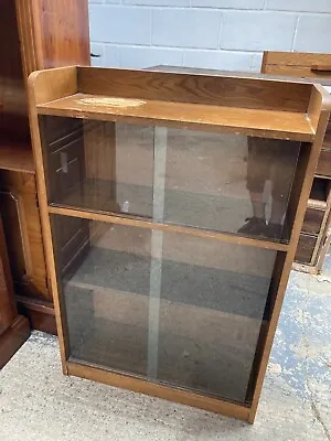 Vintage Mid Century Odhams Solida Teak Display Cabinet Glass Sliding Doors • £84.99