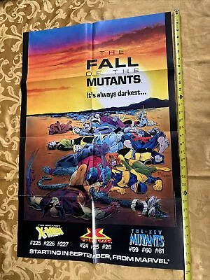 1987 Marvel Comics Fall Of The Mutants 22 X33  Promo Poster See Pics • $20