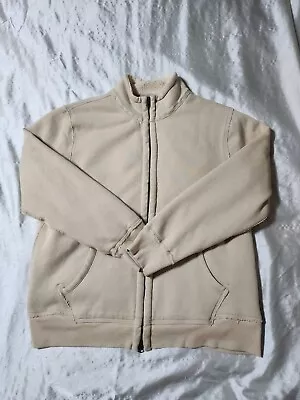 Men's J.Crew Beige Full Zip Heavy Outerwear Fleece Sweatshirt Jacket Size Large  • $20