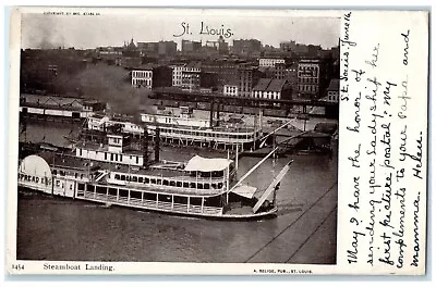 St. Louis Missouri MO Postcard Steamboat Landing Exterior Building 1905 Vintage • $19.95