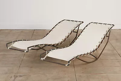 Pair Of Waikiki Rocking Lounge Chairs By Walter Lamb For Brown Jordan Vintage • $15000