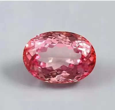13.88 Ct GIE Certified Padparadscha Sapphire Oval Cut Natural Loose Gemstone • $53.34
