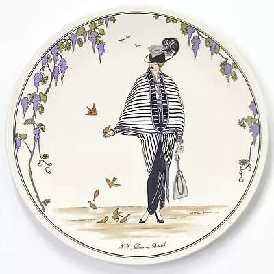 Villeroy & Boch Design 1900 #4 Salad Plate • Demi Deuil• Stripe Dress • $19