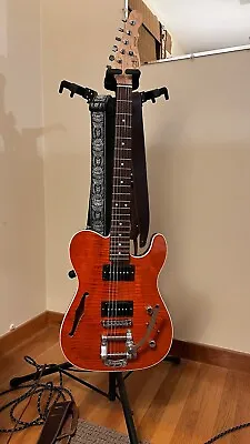 G&L ASAT Deluxe Thinline Semi-Hollow Electric Guitar Flame Maple Bigsby • $1799