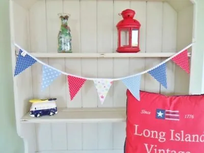 Cath Kidston Fabric Bunting Vintage Nautical Red White Blue Girls Boys Bunting  • £3.50