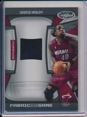 Udonis Haslem 2009-10 Panini Certified Fabric Of The Game Jersey Relic /250 • $4