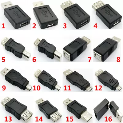 Micro USB Mini USB 2.0 Type B Male Female Printer Plugs Jack Connector Adapter • $1.99