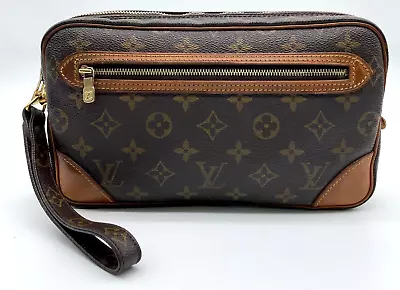 Authentic LV  Monogram Marly Dragonne GM M51825  Clutch Bag NS040108 • $7.50