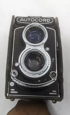 (A) Minolta Autocord Medium Format TLR W/ Rokkor 75mm F3.5 FOR PARTS UNTESTED • $57.49