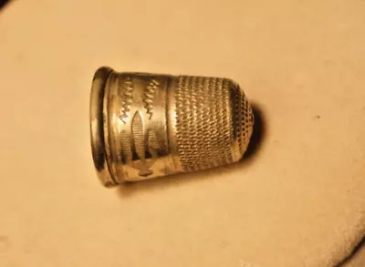 C. 1920s ETCHED Sewing Thimble Metal • $4