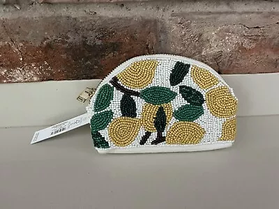 Accessorize Lemon Beaded Fruit Pouch/purse • £9.99