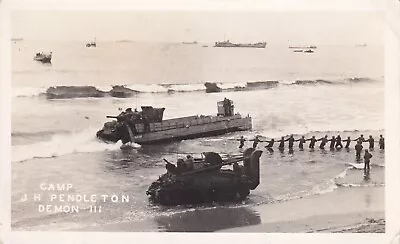 Vintage Rppc: Camp Pendleton Demon Iii Military Water Vehicles Marines • $19.95