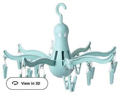 £7.98 • Buy IKEA PRESSA Hanging Dryer 16 Clothes Pegs Plastic Octopus Arms Camping Caravan