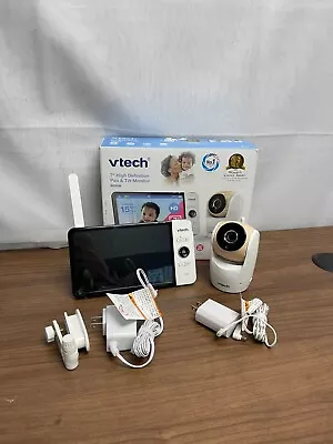 VTech VM919HD White 7 Inch 720P High Definition Pan & Tilt Baby Monitor • $49.99