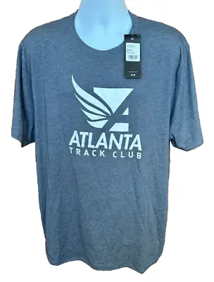 Mizuno Atlanta Track Club Sport Men's Gray Running T-shirt Size XXL 2XL - NWT • $23.95