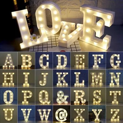 Alphabet LED Number And Symbol Light Up Plastic English Letters Standing Hanging • $5.99