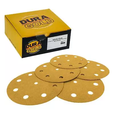 Dura-120 Grit - 5  Sanding Discs - 9-Hole Hook And Loop For DA Sander - 50pk • $19.99