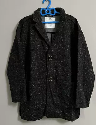 NWT Zara Boys Grey Blazer/Coat Cotton Blend Age 8 • £12.99